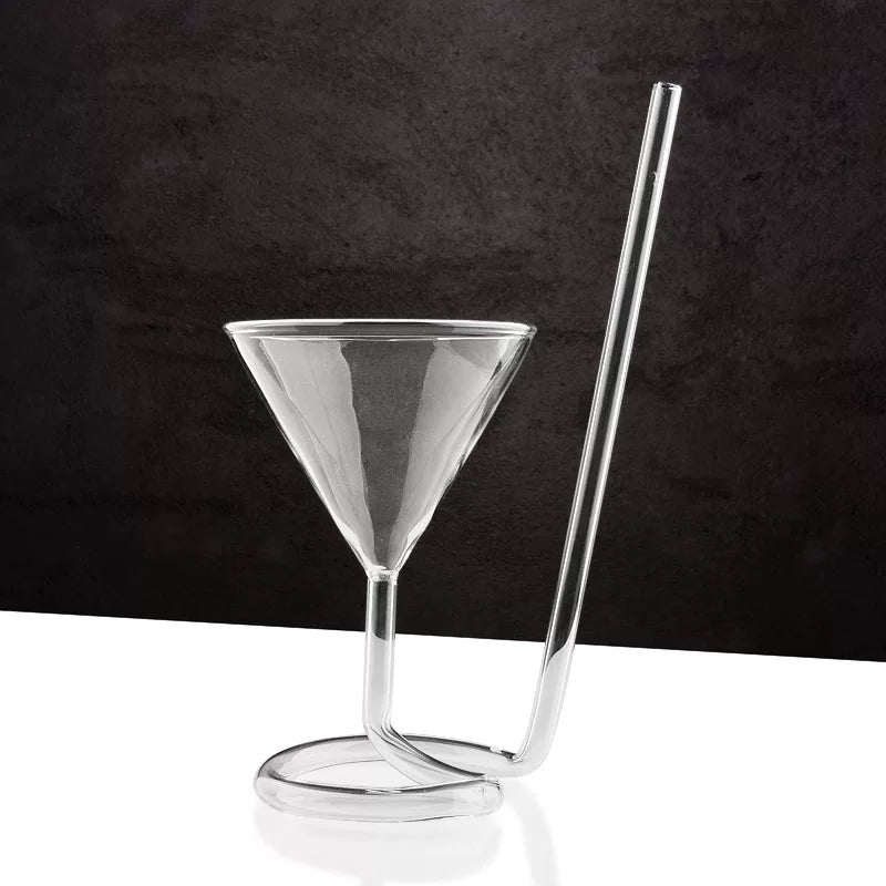 Straw Cocktail Glass - Golden Age Bartending Straw Cocktail Glass - Golden Age Bartending
