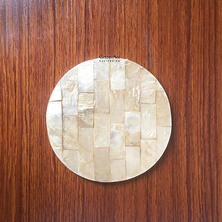 Shinny Golden Shell Coasters - Golden Age Bartending Shinny Golden Shell Coasters - Golden Age Bartending