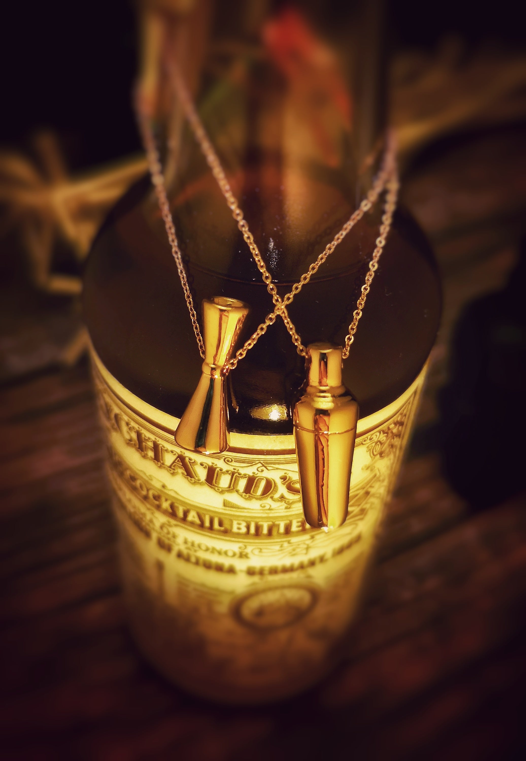 Necklace - Mr Slim Rose Gold - Free Shipping - Golden Age Bartending Necklace - Mr Slim Rose Gold - Free Shipping - Golden Age Bartending