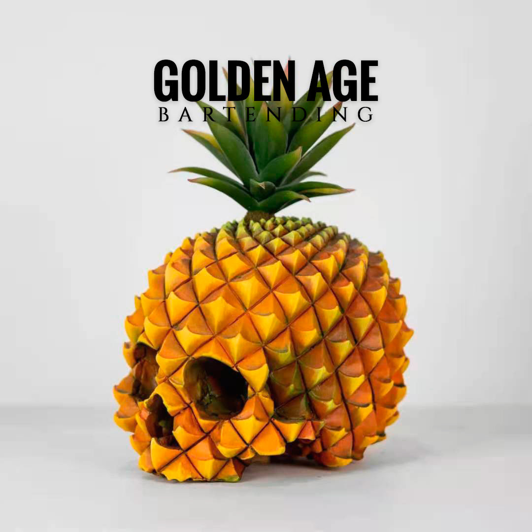 Pineapple Skull DECO - Golden Age Bartending