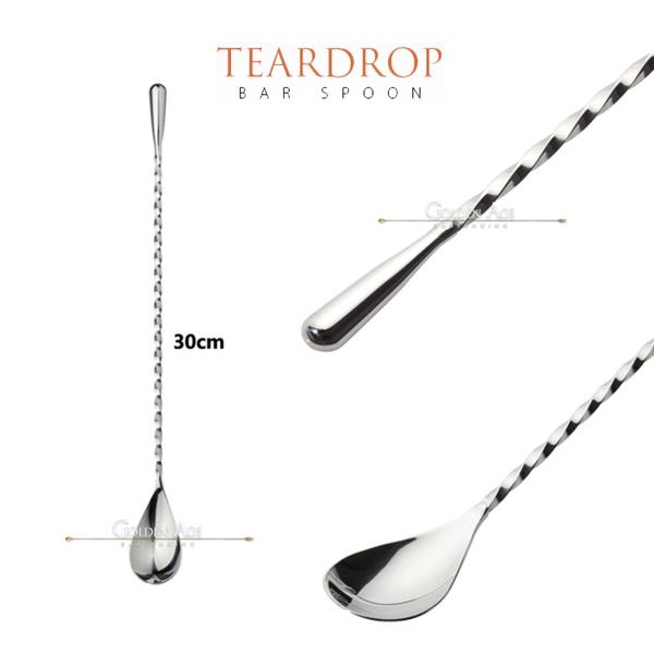 Teardrop Bar Spoons - 40cm - Golden Age Bartending Teardrop Bar Spoons - 40cm - Golden Age Bartending
