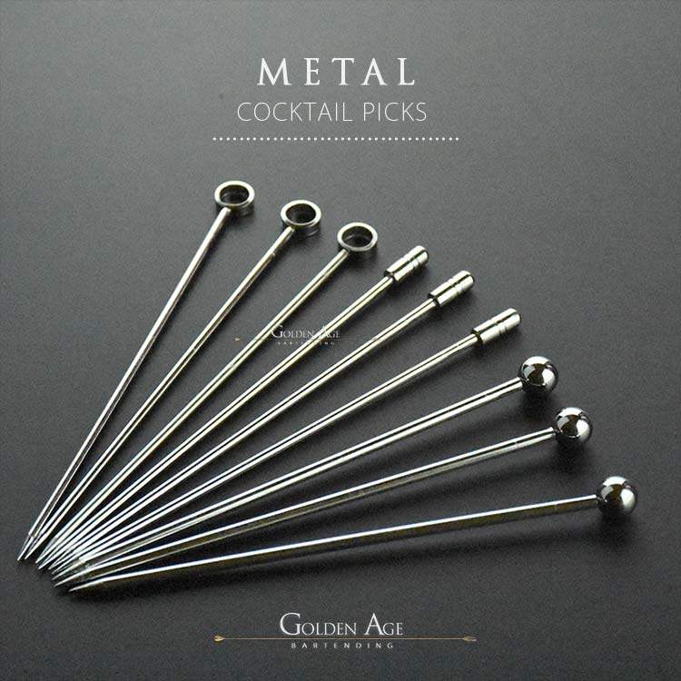 10 x Cocktail Picks - METAL - Golden Age Bartending 10 x Cocktail Picks - METAL - Golden Age Bartending