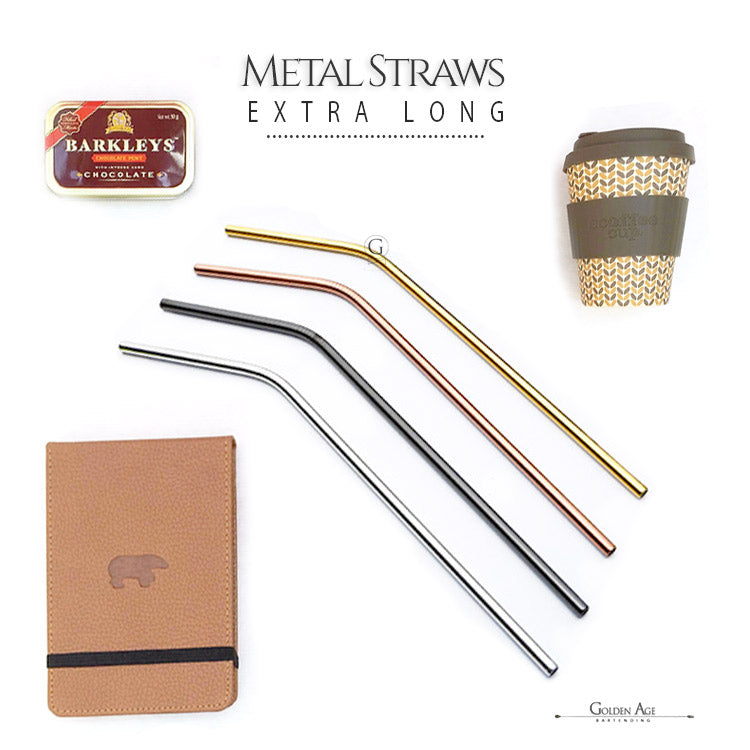 Metal Straws - XL - 26.5 cm - Golden Age Bartending Metal Straws - XL - 26.5 cm - Golden Age Bartending