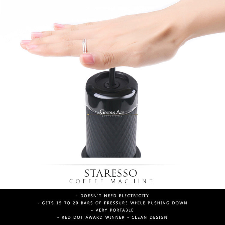 Portable Espresso Machine - STARESSO - Golden Age Bartending Portable Espresso Machine - STARESSO - Golden Age Bartending
