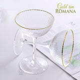 2 x Gold Rim ROMANA Coupes