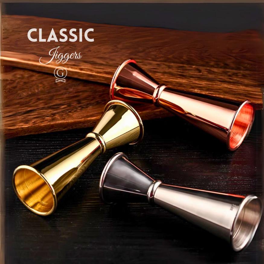 Classic Jiggers 30-60ml - Golden Age Bartending
