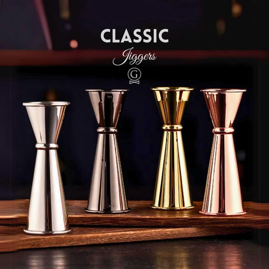 Classic Jiggers 30-60ml - Golden Age Bartending