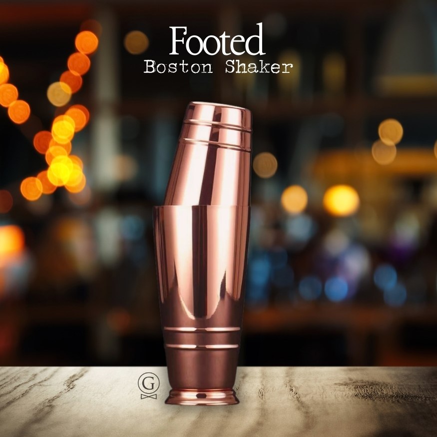 Footed Boston Shakers - Golden Age Bartending