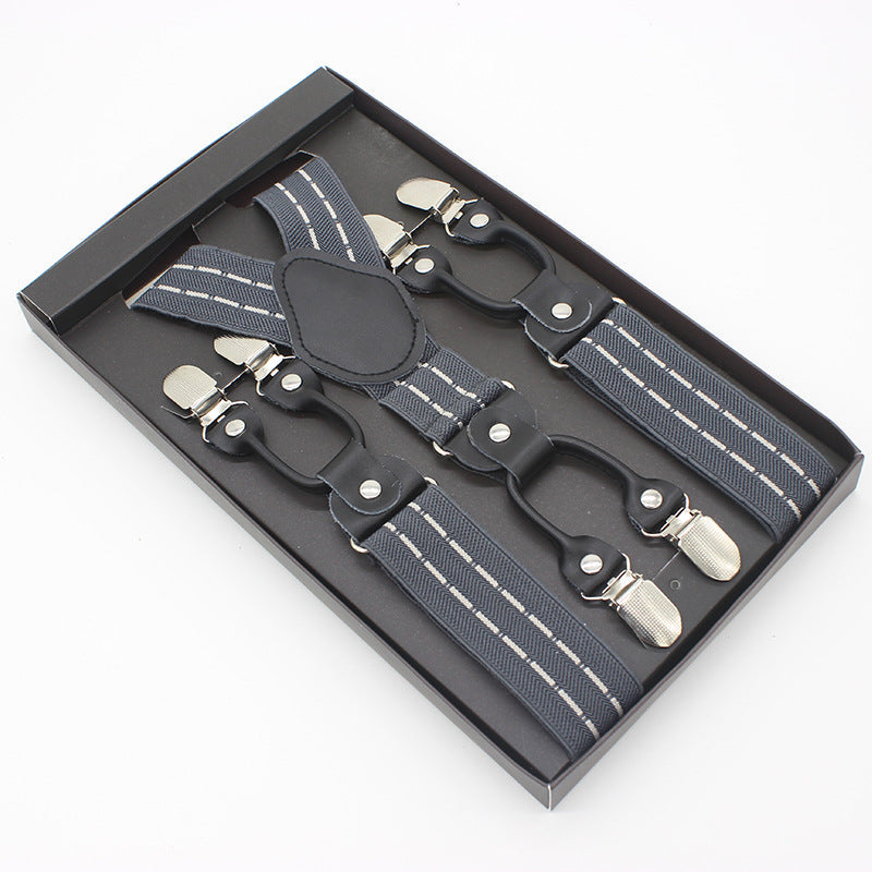 Suspenders double clip - Stripes