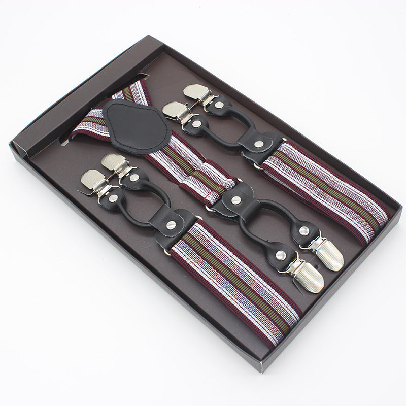 Suspenders double clip - Stripes