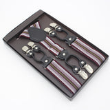 Suspenders double clip - Stripes + FREE SHIPPING