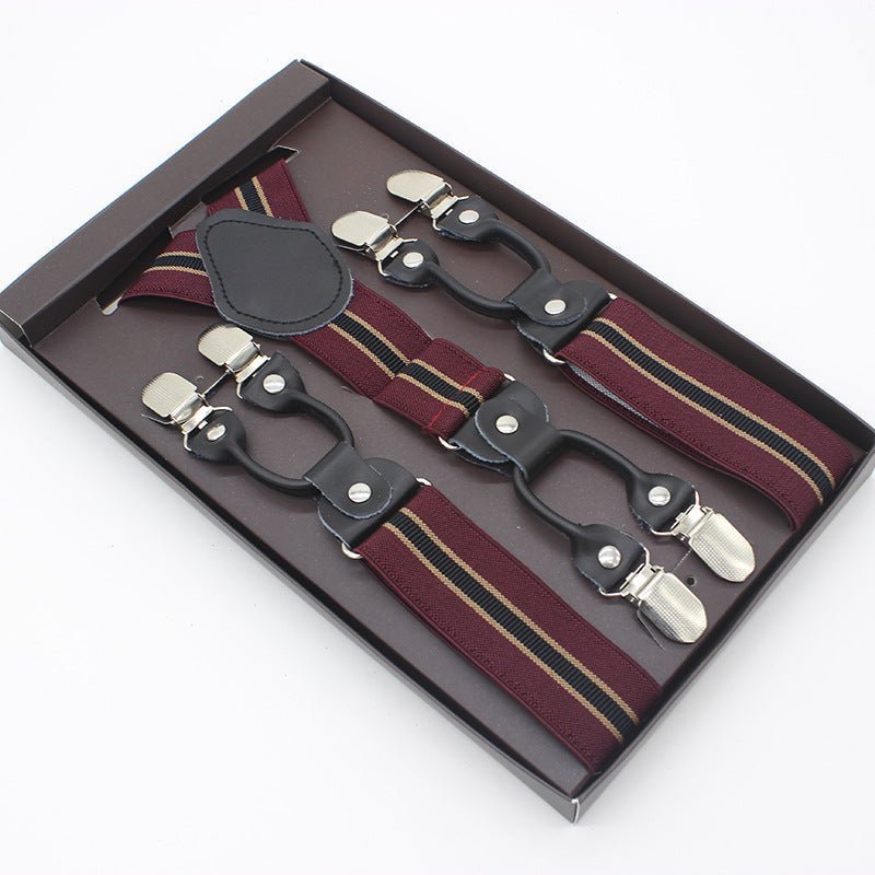 Suspenders double clip - Stripes - Golden Age Bartending