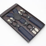 Suspenders double clip - Stripes + FREE SHIPPING