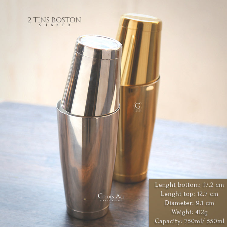 2 Tins Boston Shakers - Golden Age Bartending