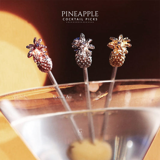 10 x Cocktail Picks - Pineapple - Golden Age Bartending