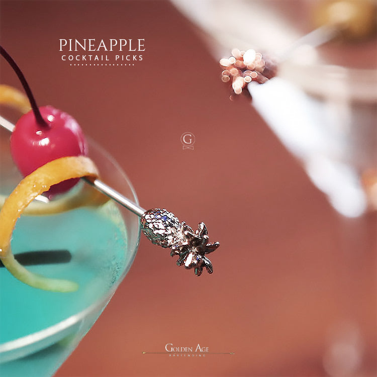 10 x Cocktail Picks - Pineapple - Golden Age Bartending