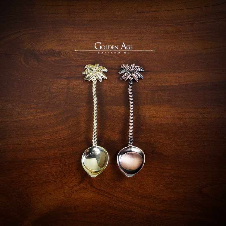 Tiki Palm Spoon - Copper - Golden Age Bartending