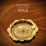 Vintage Coaster - GOLD & SILVER - FREE SHIPPING - Golden Age Bartending