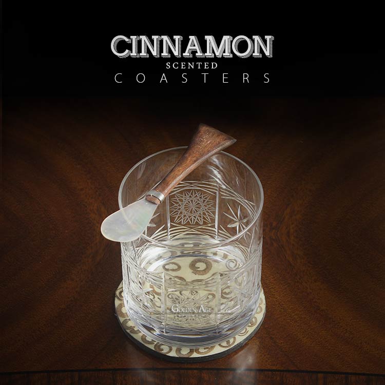 ON SALE! Cinnamon scented coasters - MUST GO! - Golden Age Bartending