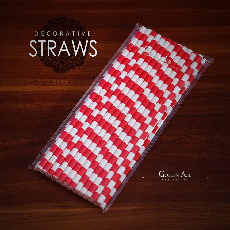 ON SALE! Deco straws x 25 - Different designs - Golden Age Bartending